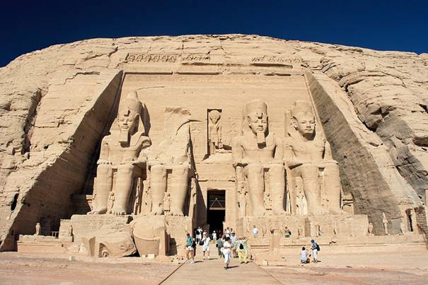 Aboe Simbel, de grote tempel van Ramses II.