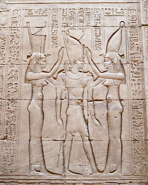 Wandrelief tempel te Edfu