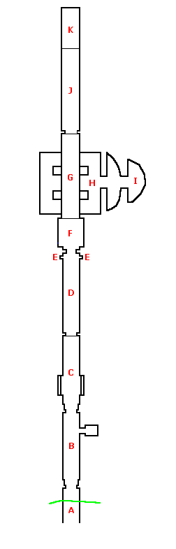 Schematische weergave van de graftombe van Amenmesses, dynastie 19