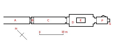 Schematische weergave van de graftombe van Ramses VII, dynastie 20
