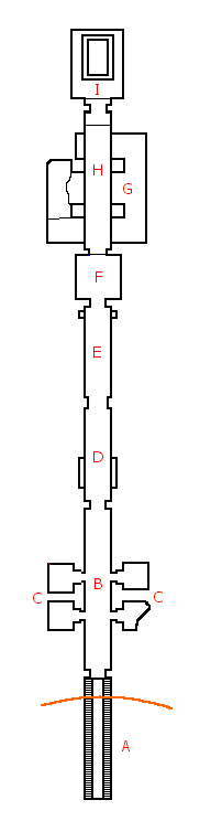 Schematische weerhave van de graftombe van Ramses IX, dynastie 20