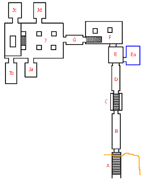 Vallei der koningen - schemaatische weergave van KV35 graftombe van Amenhotep II - 18de dynastie. 