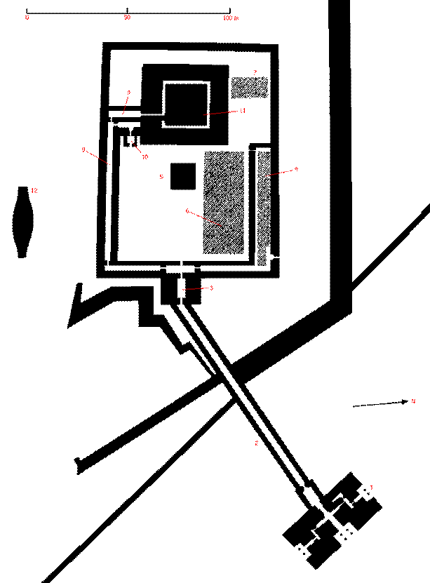 Schematische weergave van de Zonnetempel